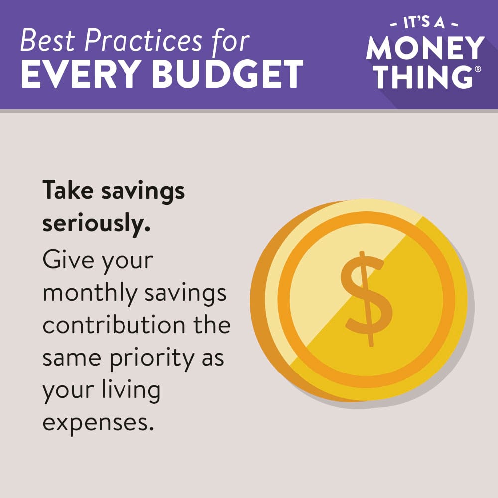 take savings seriously