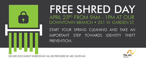 Free Shred Day - April 23rd - Members First CU of FL Downtown Branch