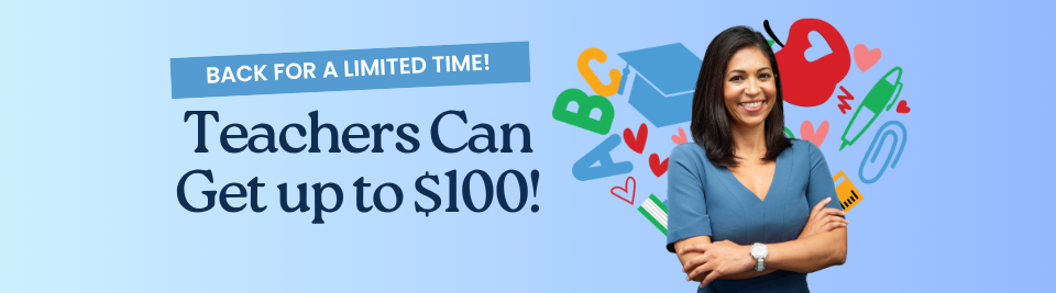 Our Teacher Reimbursement Program is Back for a Limited Time