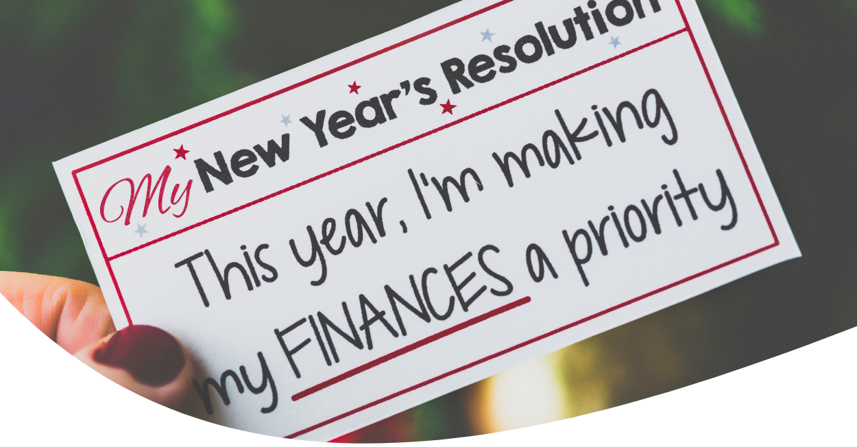 person holding new year resolution card