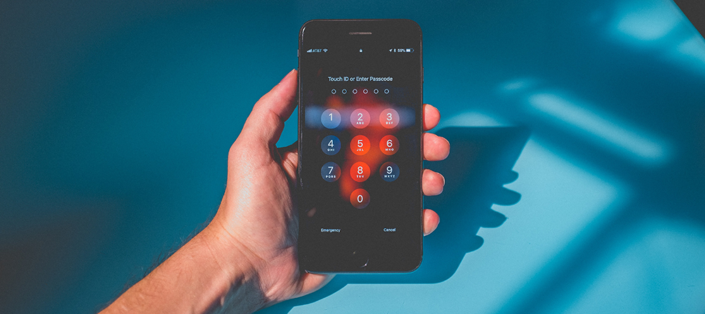 person holding phone