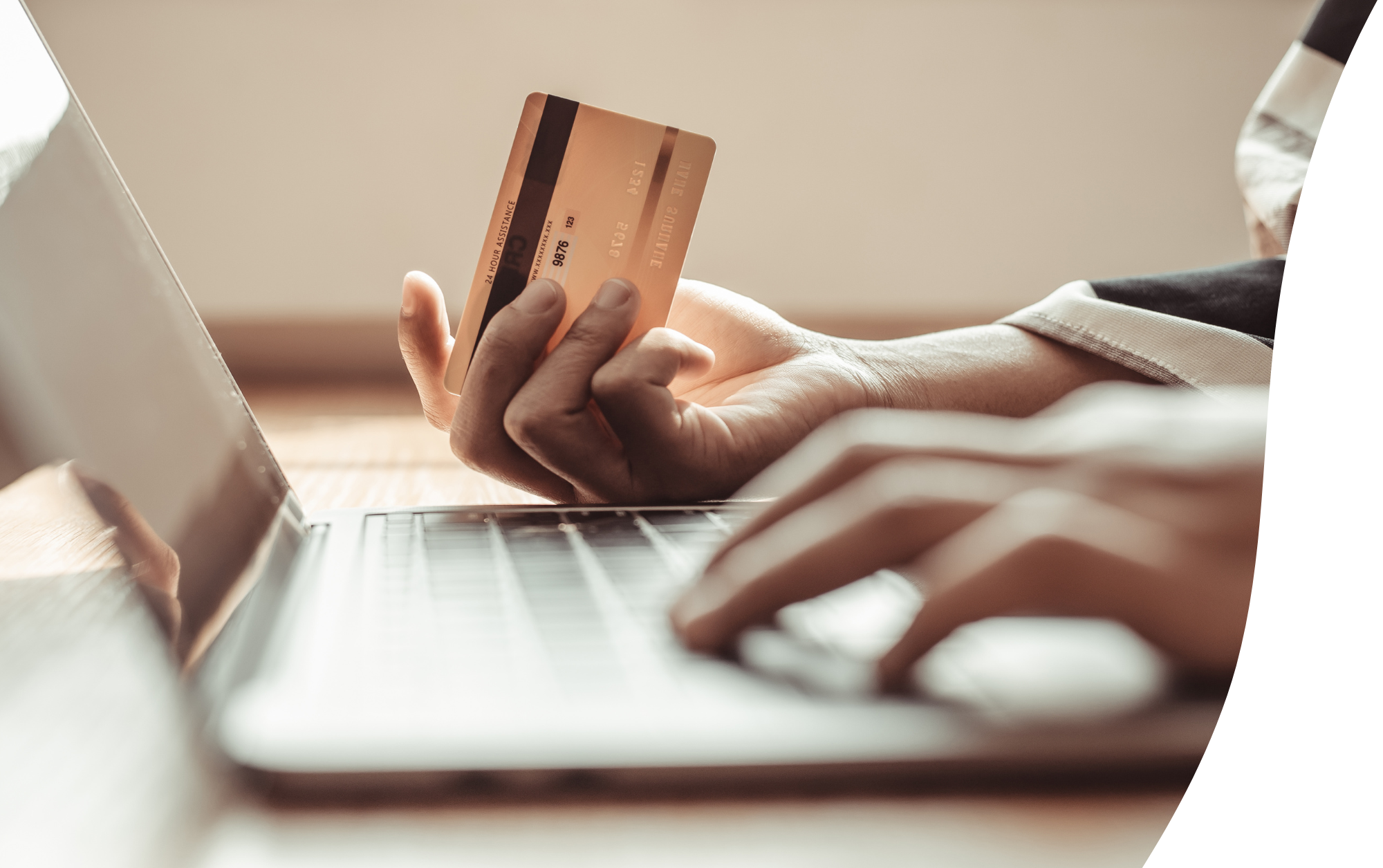 Hand holding credit card