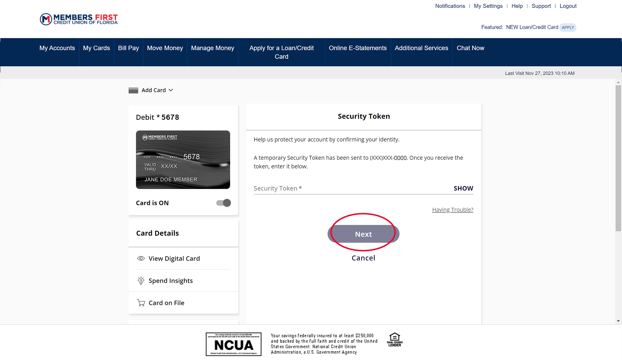 activate card step example